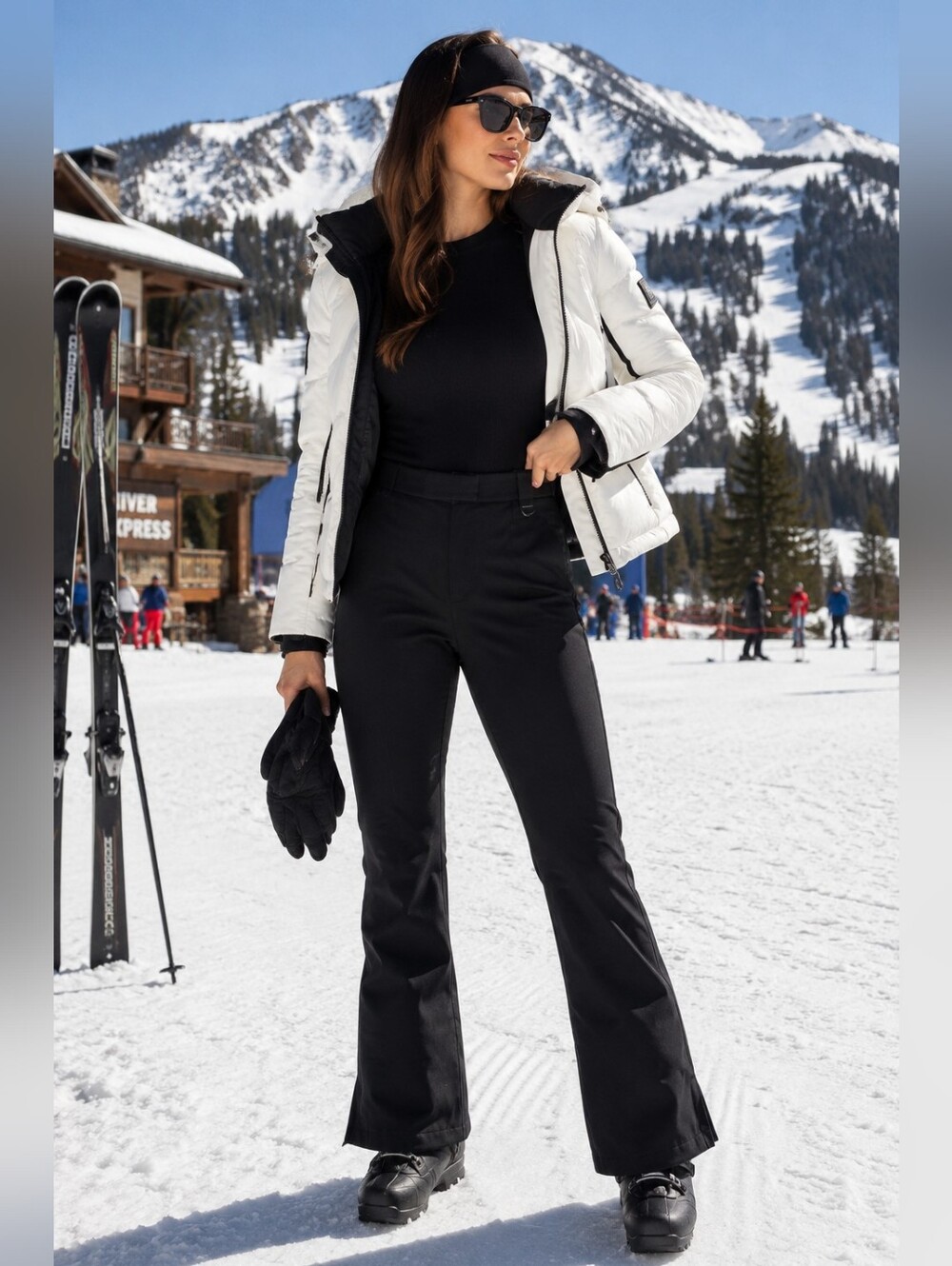 Vtg Schoeller black ski snow pants 18 long